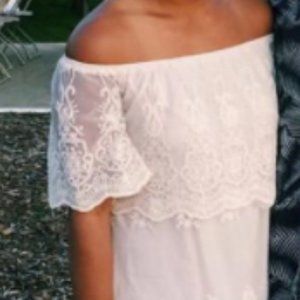 Off Shoulder Cream Dress